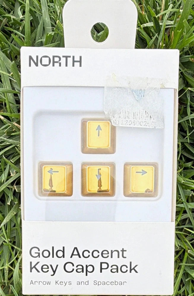 North Gold Accent Key Cap Pack Keycap Set Arrow Keys & Spacebar, Gold Model