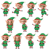 60 Pcs Christmas Elf Cutouts Bulletin Board Decoration DIY Photo Craft Winter Model