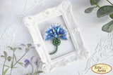 DIY Jewelry Making Beading Kit Pin Cornflower Brooch Bead Embroidery Needlepoint Model