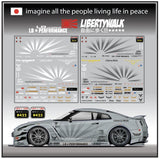 1x LIBERTY WALK WaterSlide Decal 1-24 - 1-28 RC Model Diecast Custom #422-423 Model