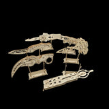 6Pcs Handmade Wooden Knife Model Kit, 3D Puzzle for Collectors,Safe & Decorative Model