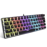 Mechanical Gaming Keyboard L700, 61-key Pudding Keycaps, RGB With 12 Light Modes Model