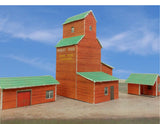 Z Scale Building - Grain Elevator Cover Stock Paper Kit Pre-Cut Model