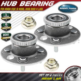 2x Rear Wheel Hub & Bearing Assembly for Honda Civic Si Model 2002 2003 4 Lugs Model