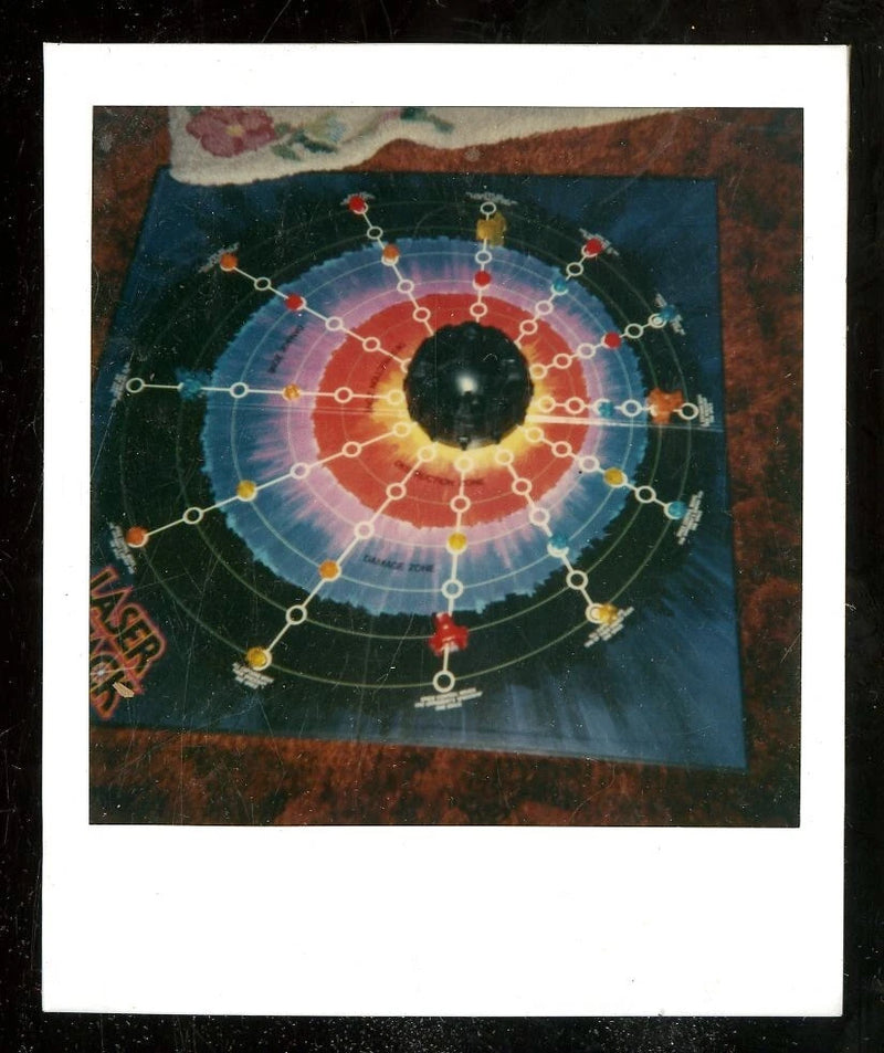 Vintage Polaroid Photo Abstract 1978 LASER ATTACK BOARD GAME by Milton Bradley Model