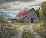 An Old Gray Barn - Counted Cross Stitch Kits Needlework Embroidery DIY Model