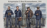 1/35 Scale WwII German Submarine Officer 4set Unpainted Resin Model Kit Toy Model