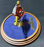 Harry Potter Sorcerer's Stone Figurine Amber Glass Display Stand with Dome Model