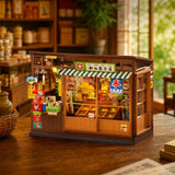 Rolife Nostalgic Corner Shop DIY Book Nook Dollhouse DIY 3D Puzzle Toy Teen Gift Model