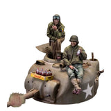 1/35 WWII U.S. Tank Crew RESIN FIGURE MODEL KIT Unassembled Unpainted NO TANK Model
