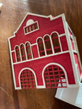 Firehouse Miniature Dollhouse dolls miniatures DIY kit Laser Tech Model
