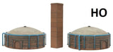 HO Scale - Brick Kilns - 2-Pack Kit - Each 4-7/8 x 2-7/32", 933-4100 Model