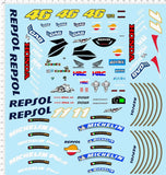 1/6 Decals racing bentian RC211V for model kits 65959B Model