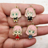 40pcs Japanese anime Enamel Metal Charms Pendants Diy key Jewelry Making Charms