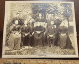 Photo on Board,  Multi Generation of Family Outside Photo Model