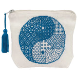 Le Bonheur des Dames bag counted cross stitch kit "Pochette Yin And Yang", 15x12 Model