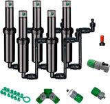 Quick-Snap QSK-745 In-Ground 5-Inch Pop-Up Adjustable Sprinkler 5-Pack With Hose Model