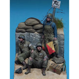 1/35 WWII US Navy Shore Crew 3 Resin Figures + Diorama Scene Model Kit Unpainted Model
