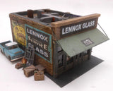 Downtown Deco N Scale Craftsman Building Kit Lennox + Laser Cut Shattered Glass Model