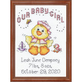Design Works counted cross stitch kit "Baby Chick Girl", 13x18cm Model