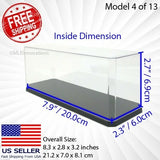 Acrylic Hot Wheels Display Case Small Clear Plastic Box Dust Proof Wide 8" x 3" Model