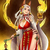 50mm Resin Figure Kingdom Death Lunar Red Witch - Seer Unassembled Unpainted Model