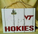 VIRGINIA TECH HOKIES MEMO BOARD CLIP PHOTO WALL HANGING NEW PEG DISPLAY ROPE. Model
