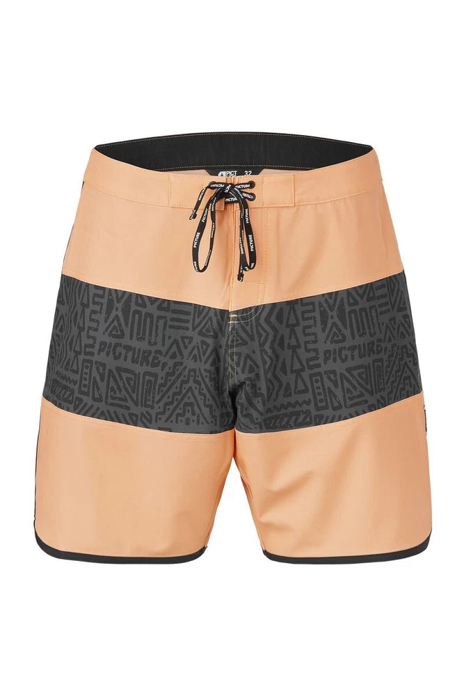 Mens Swimming Board Shorts Picture Andy Heritage 17" Surf Quick Dry Pumpkin Model