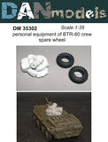 Dan Models 35302 - 1/35 Personal Equipment of BTR-80 Crew & Spare Wheel Scale Model
