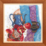 Cross Stitch "Oriental Still Life" Embroidery Kit Unprinted ??anvas Crystal Art Model
