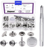 62Pcs Canvas Snap Kit, Stainless Steel Marine Grade Canvas and Upholstery Boat C Model