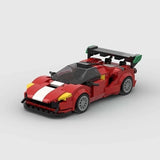 MOC Car Ferrari 488 GT3 Speed Champions Style Building Block Model Kit 290 Pcs Model