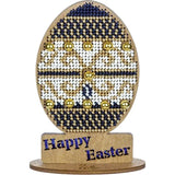 DIY Bead embroidery kit on wood Easter Decoration Egg Craft gift Model