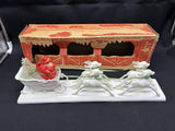 Vintage Irwin Plastic Santa And Reindeer Sleigh Mantle Display W/Box 1950-60¡¯s Model