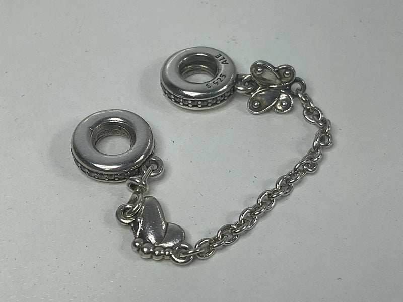 Pandora Butterfly Safety Chain Retired Charms