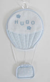 Hot Air Balloon wall hanging blue by DMC to personalise in cross-stitch + chart Model