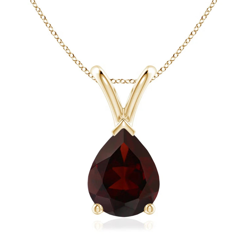 ANGARA 1.8Ct Natural Garnet Pendant Necklace for Women in 14K Solid Gold (A) Charms