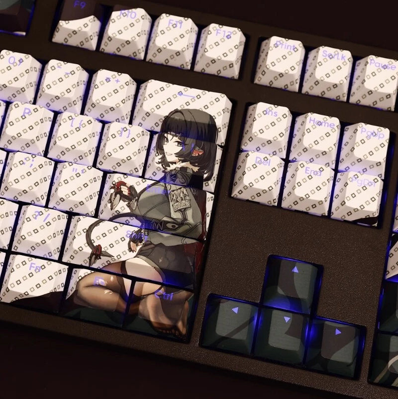 Zenless Zone Zero Jane Doe Keycap PBT Cherry MX 108 Keys For Mechanical Keypad Model