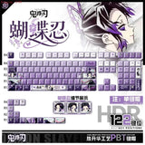 Anime Demon Slayer Kochou Shinobu PBT Keycap Set for Mechanical Keyboard 122 pcs Model
