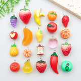 BULK 20Pcs Fruit Resin Charms DIY Jewelry Making Pendants Charms