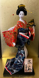 Japanese Doll Kimono Geisha Maiko Fan Display Figurine Bijin Suehiro Model