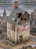 1/35 WW2 Diorama Building ETO Urban 1 Story House Dwelling +BONUS ITEM! Kit 8831 Model
