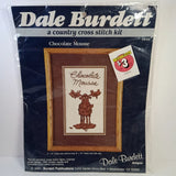 New Vintage 1985 Dale Burdett Cross Stitch Kit "Chocolate Mousse" Sealed Model