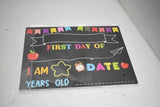 Fsaorr First & Last Day of School Reusable Write-On Photo Prop Sign Board Kids Model