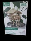 Tropical Lookout Tiny Treehouses DIY Wooden Model Kit,Lights,Up, 123 Pcs Model