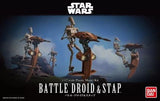 Bandai Star Wars BATTLE DROID & STAP 1/12 scale Plastic Model Kit Model