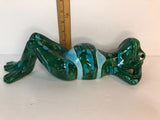 Vintage Arnels Sunbathing Frog Signed Figurine Ceramic Yard Art 13¡± (Damaged) Model