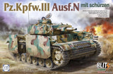 1:35 Pz.kpfw.iii Ausf.n Mit Schurzen (Type 3 Tank N) Assembly Model Model