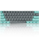Gray Cyan Double Shot PBT Keycaps 104 Keys Tranclucent for Cherry MX Keyboards Model