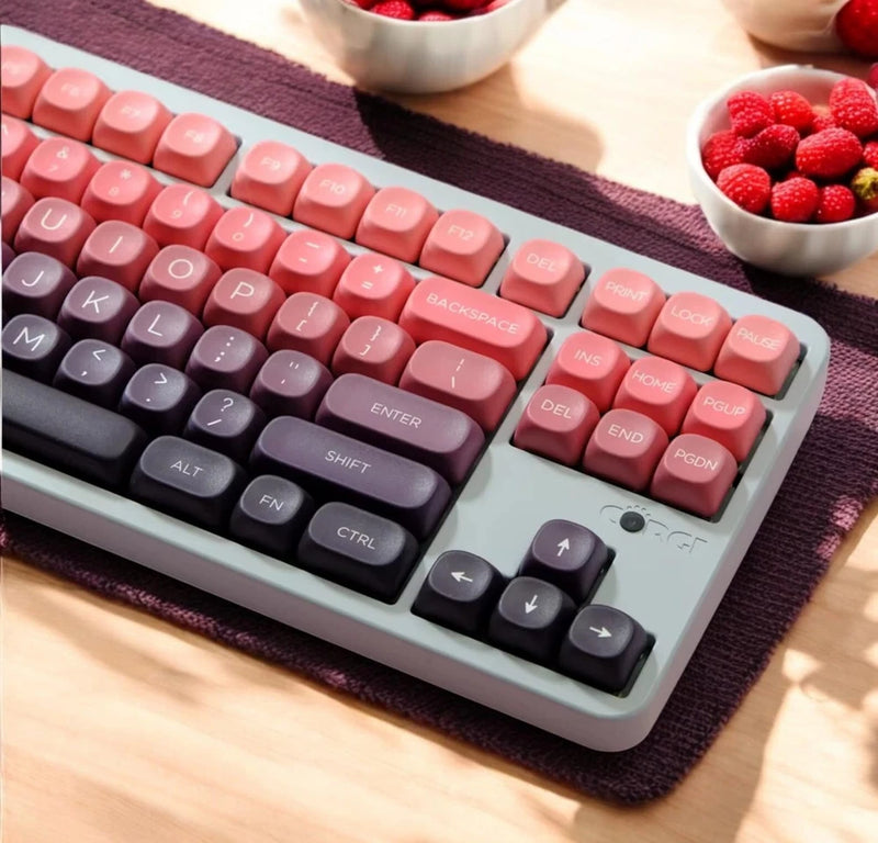 Pink Purple Berry Dessert Keycap Set | Mechanical Keyboard | 121 keys | PBT Model